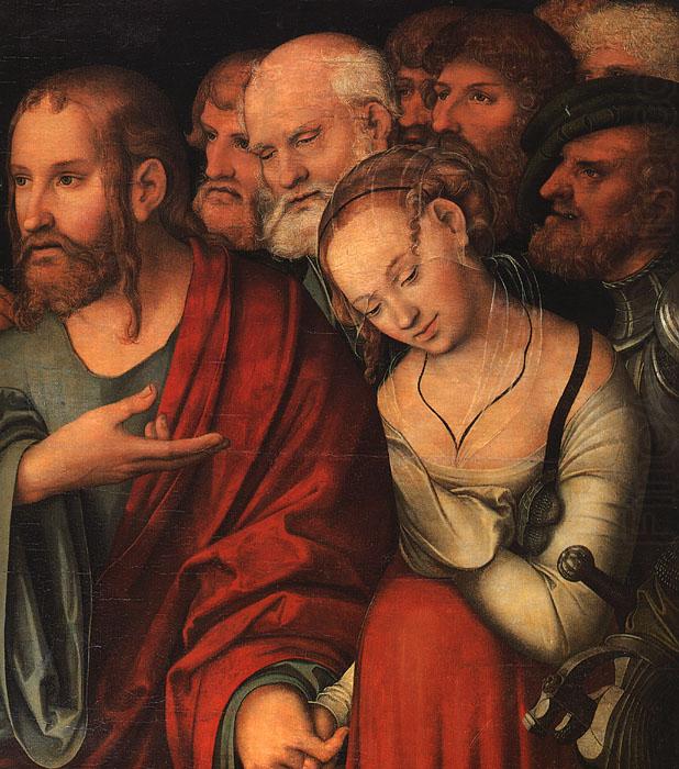 Christ and the Fallen Woman (detail), CRANACH, Lucas the Younger